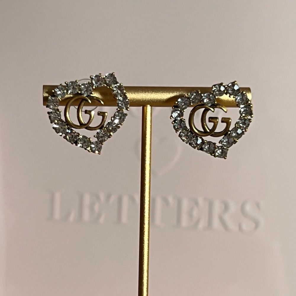 18K Gold Plated Luxury Earrings GG